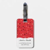 Wassermelone-Muster Gepäckanhänger (Rückseite vertikal)