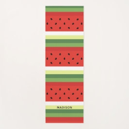Wassermelone Muster individuelle Name Yogmatte Yogamatte