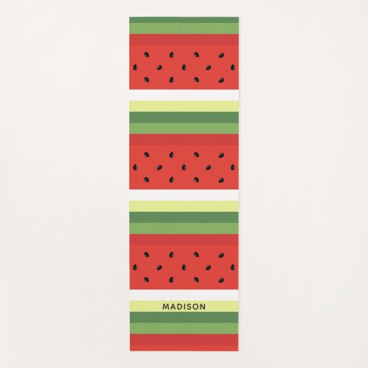 Wassermelone Muster individuelle Name Yogmatte Yogamatte (Vorderseite)