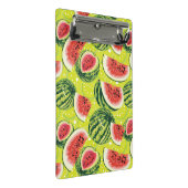 Wassermelone-Muster Mini Klemmbrett (Schrägansicht)