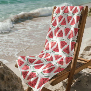 Wassermelone Muster Niedlich Pink Summer Fruit Strandtuch