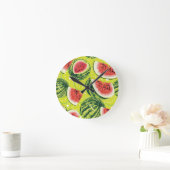 Wassermelone-Muster Runde Wanduhr (Zuhause)