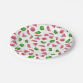 Wassermelone-Muster-Sommer-cooles Pappteller (Schrägansicht)