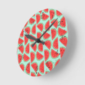 Wassermelone-Muster - Wanduhr mit Zahlen (Winkel)