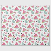 Wassermelone Muster Wasserfarbe Handgestrichen Geschenkpapier (Flach)