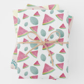 Wassermelone Muster Wasserfarbe Handgestrichen Geschenkpapier Set (Beispiel)