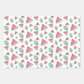 Wassermelone Muster Wasserfarbe Handgestrichen Geschenkpapier Set (Vorderseite)
