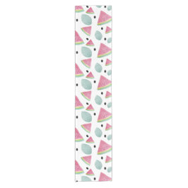 Wassermelone Muster Wasserfarbe Handgestrichen Kurzer Tischläufer