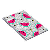 Wassermelone nahtlos Muster. Geometrischer Retrost Notizblock (Rechte Seite)