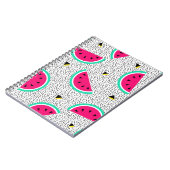 Wassermelone nahtlos Muster. Geometrischer Retrost Notizblock (Linke Seite)