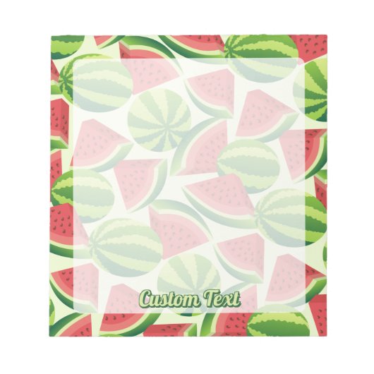 Wassermelone - nahtloser Hintergrund Notizblock (Vorderseite)