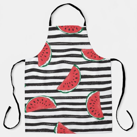 Wassermelone Nahtloses Muster Streifen Schürze (Vorderseite)