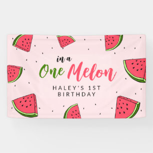 Wassermelone Niedlich in Melon 1. Geburtstag eines Banner