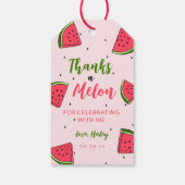 Wassermelone Niedlich in Melon 1. Geburtstag eines Geschenkanhänger (Rückseite)