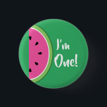 Wassermelone Niedlich Kids 1st Birthday Button But<br><div class="desc">Dieses niedliche Wassermelone-Button aus dem 1. Jubiläum ist perfekt für den kleinen Obstliebhaber! Ideal für eine Wassermelone Themenparty für Ihr Kind.</div>