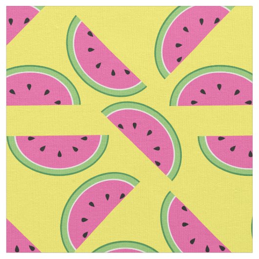 Wassermelone Niedlich Kids Sommer Stoff (Nahaufnahme)