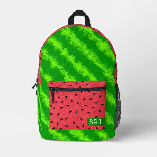 Wassermelone Niedlich Sommermelon Frucht Custom Mo Bedruckter Rucksack (Vorderseite)