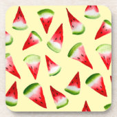 Wassermelone niedliche Früchte Getränkeuntersetzer (Vorderseite)