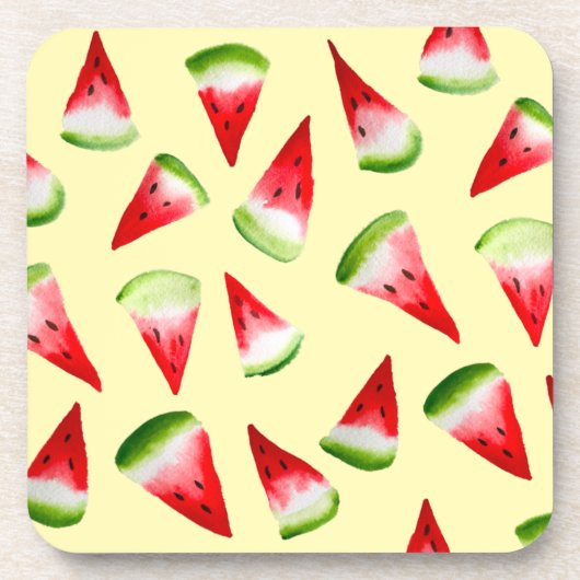 Wassermelone niedliche Früchte Getränkeuntersetzer (Vorderseite)