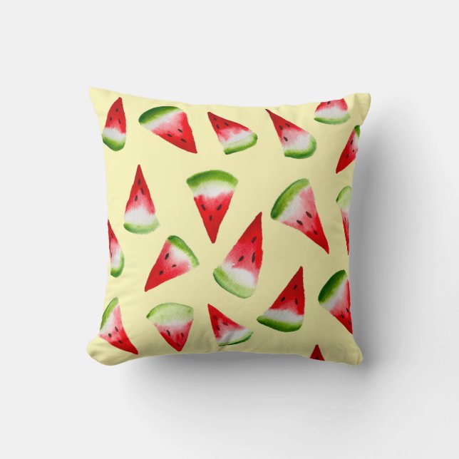 Wassermelone niedliche Früchte Kissen (Vorderseite)