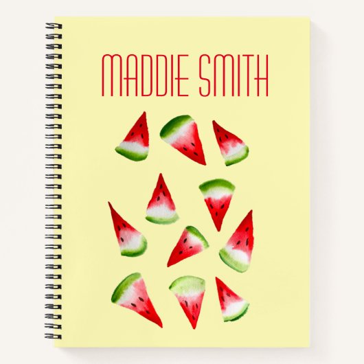 Wassermelone niedliche Früchte Notizblock (Vorderseite)