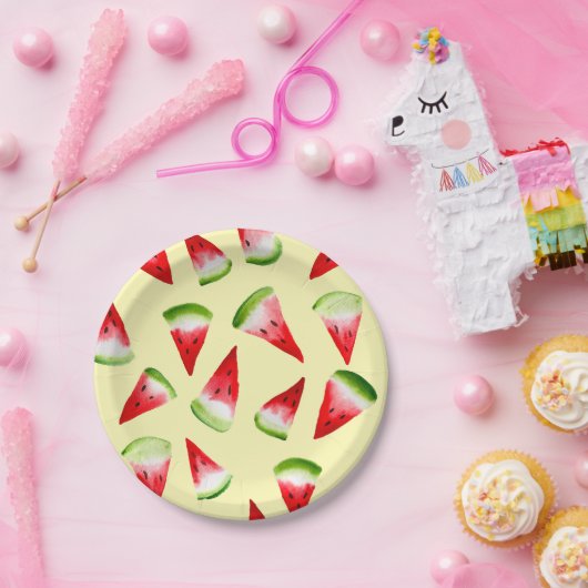 Wassermelone niedliche Früchte Pappteller (Party)