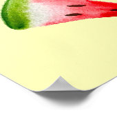 Wassermelone niedliche Früchte Poster (Ecke)