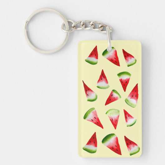 Wassermelone niedliche Früchte Schlüsselanhänger (Vorderseite)