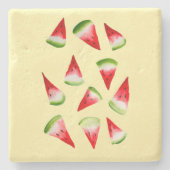 Wassermelone niedliche Früchte Steinuntersetzer (Vorderseite)