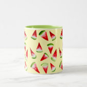 Wassermelone niedliche Früchte Zweifarbige Tasse (Mittel)