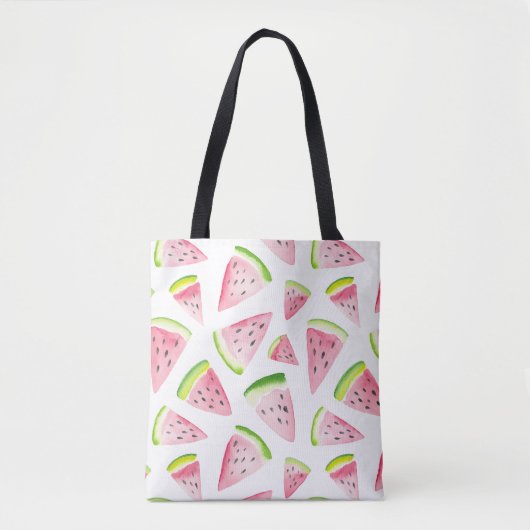 Wassermelone niedliche Lebensmittelgeschäft Tasche (Vorderseite)