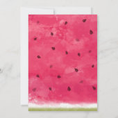 Wassermelone, Niedlicher Teddybär Sommergeburtsjah Einladung (Rückseite)