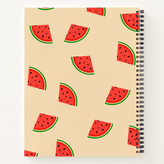 Wassermelone-Notebook Notizblock (Rückseite)