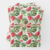 Wassermelone Obst, Wassermelone Scheiben und Blätt Geschenkpapier Set (Beispiel)