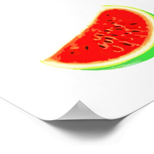 Wassermelone, Obstposter, tropische Früchte, Poster (Ecke)