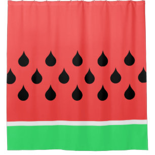 Wassermelone Obstschale Sommer Duschvorhang