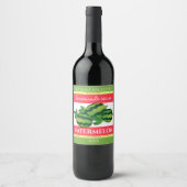 Wassermelone Obstwein personalisiert Weinetikett (Vorderseite)