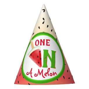Wassermelone One In A Melon Frucht Partyhütchen