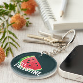 Wassermelone Palästina frei Schlüsselanhänger (Vorderseite rechts)