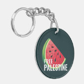 Wassermelone Palästina frei Schlüsselanhänger (Vorderseite links)