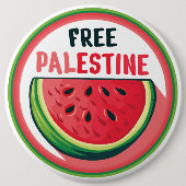 Wassermelone Palästina Freie Colorfull Button (Vorderseite)