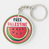Wassermelone Palästina Freie Colorfull Schlüsselanhänger (Rückseite)