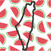 Wassermelone Pali 3x3 Aufkleber (Vorderseite)