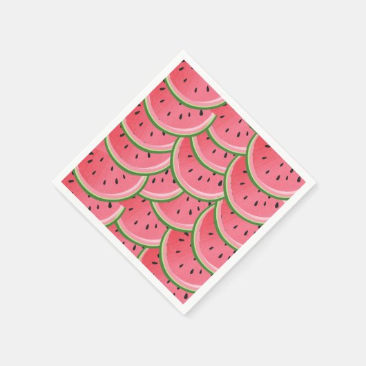 Wassermelone Papier Napkins Sommerfrucht Melon Pic Serviette (Ecke)