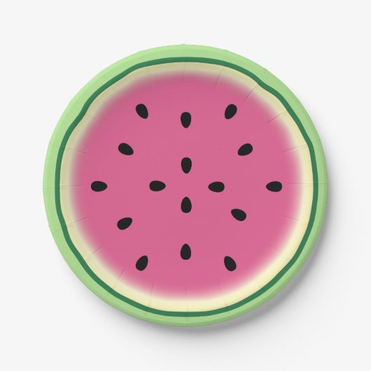 Wassermelone-PapierTeller Pappteller (Vorderseite)