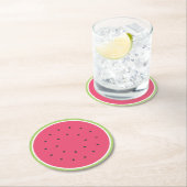 Wassermelone-PapierUntersetzer Runder Pappuntersetzer (Vor Ort)