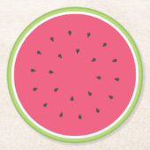 Wassermelone-PapierUntersetzer Runder Pappuntersetzer (Vorderseite)