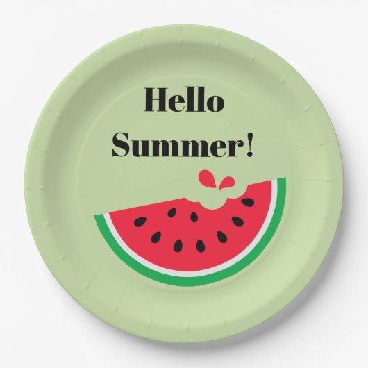 Wassermelone Pappteller (Vorderseite)