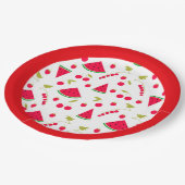 Wassermelone Pappteller (Schrägansicht)