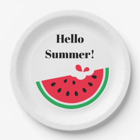Wassermelone Pappteller (Vorderseite)
